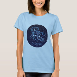 Scorpio Constellation and Zodiac Sign med stjärnor Tee Shirt
