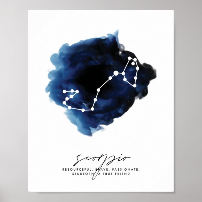 Scorpio Constellation Character Traits Poster (Framsidan)