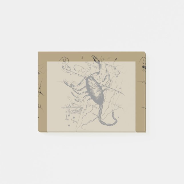 Scorpio Constellation Hevelius 1690 Classic Post-it Block (Framsida)