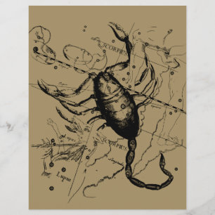 Scorpio Constellation Hevelius 1690 Decor Reklamblad