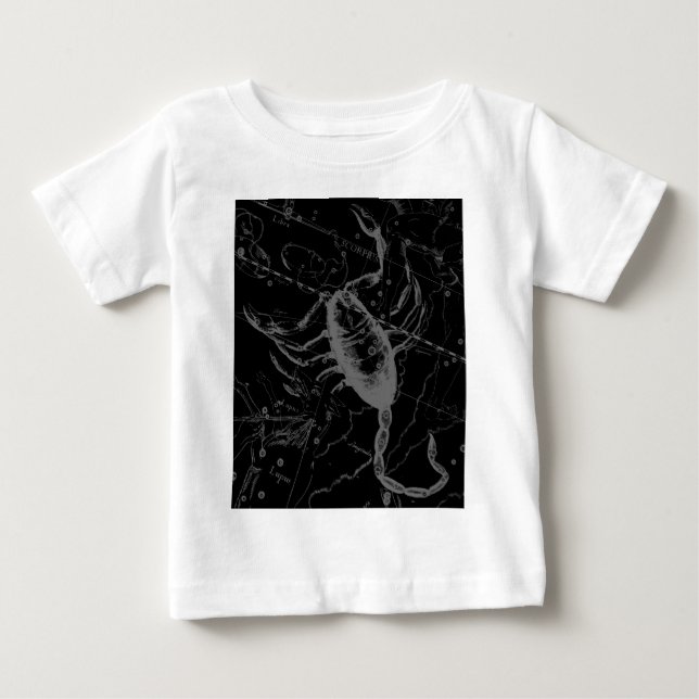 Scorpio Constellation Hevelius 1690 Engrave Tee Shirt (Framsida)