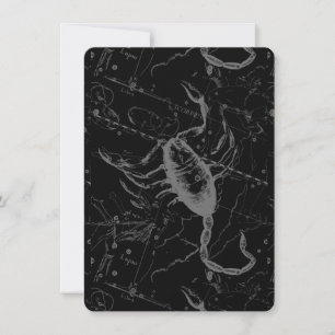 Scorpio Constellation Hevelius 1690 on Black