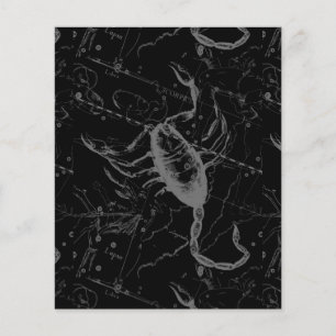 Scorpio Constellation Hevelius 1690 on Black Flygblad