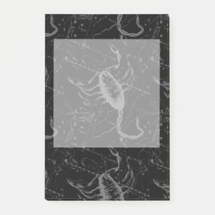 Scorpio Constellation Hevelius circa 1690 on Black Post-it Block