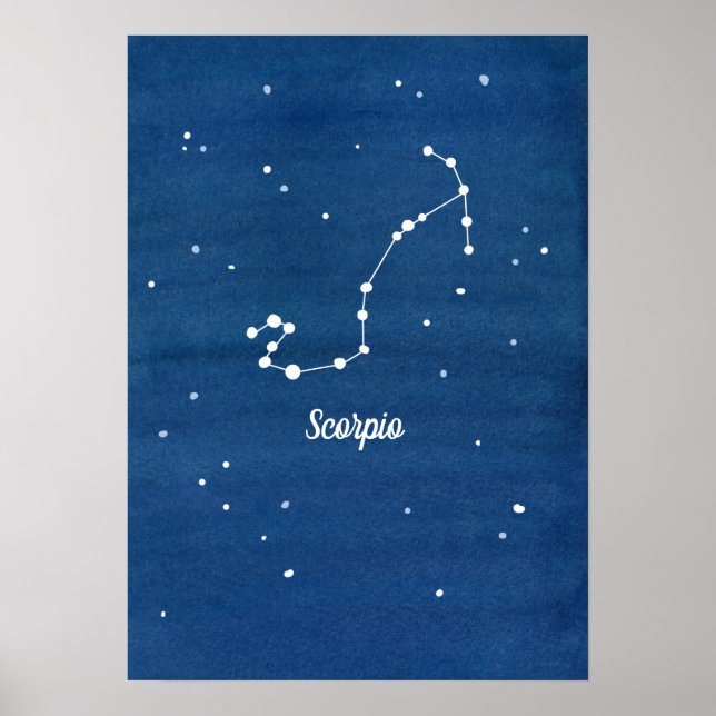 Scorpio Constellation Night Himlar Poster (Framsidan)