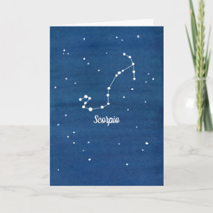 Scorpio Constellation Night Himmel Grattis på föde Kort