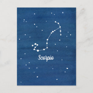 Scorpio Constellation Night Himmel Stars Vykort