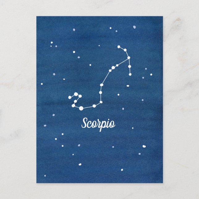 Scorpio Constellation Night Himmel Stars Vykort (Framsida)