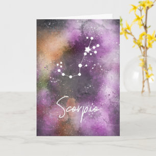 Scorpio Constellation Zodiac Lila Galaxy Kort