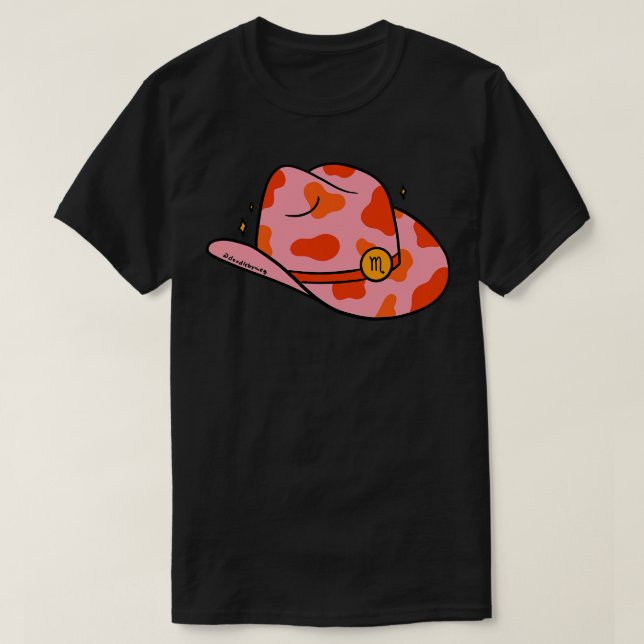 Scorpio Cowboy Hat T Shirt (Design framsida)