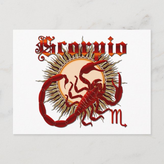 Scorpio-design-1 Vykort (Framsida)