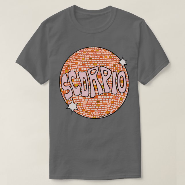 Scorpio Disco Boll T Shirt (Design framsida)