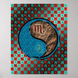 Scorpio & Earth Hund Poster