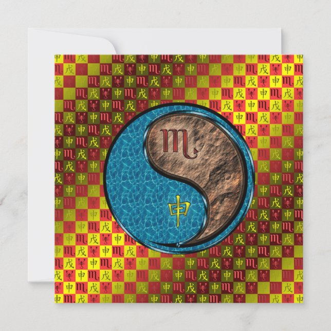 Scorpio & Earth Monkey Kort (Framsida)