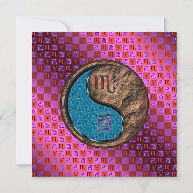 Scorpio & Earth Rooster Kort (Framsida)