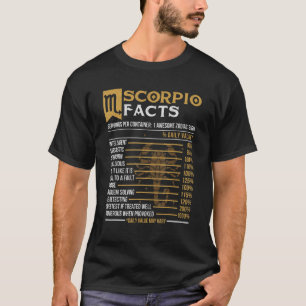 Scorpio Facts Astrology Zodiac Sign Horoscope T Shirt