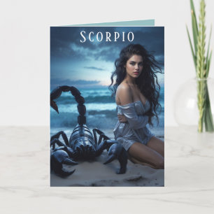 Scorpio Female födelsedagskort Helgkort