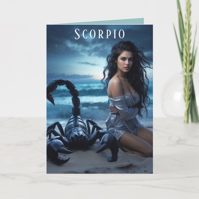 Scorpio Female födelsedagskort Helgkort (Framsida)