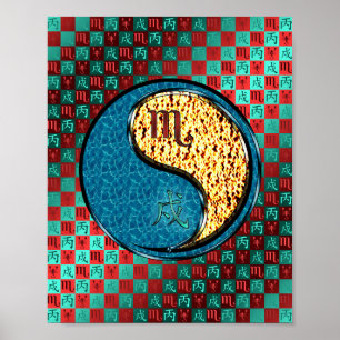 Scorpio & Fire Hund Poster