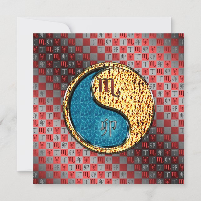 Scorpio & Fire Rabbit Kort (Framsida)