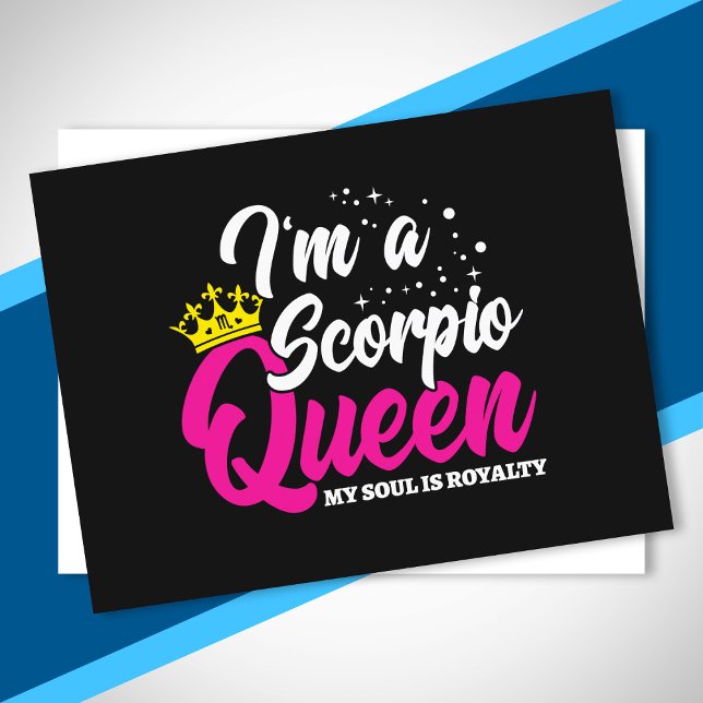 Scorpio Födelsedag Drottning Oktober November Zodi Vykort (Skapare uppladdad)