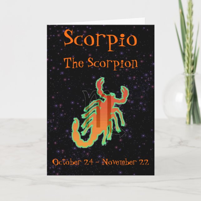 Scorpio-födelsedagskort Kort (Framsida)