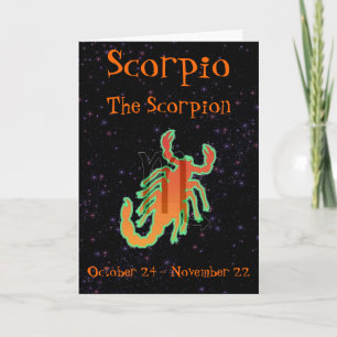 Scorpio-födelsedagskort Kort