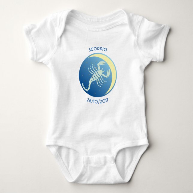 Scorpio för stjärnteckenbabyVest Tee (Framsida)
