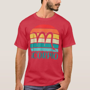 Scorpio Gifts underbart Retro Sunset Zodiac-tecken T Shirt