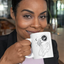 Scorpio Girl 15oz Black Rim Mugg