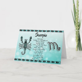 Scorpio Grattis på födelsedagen-kort Kort