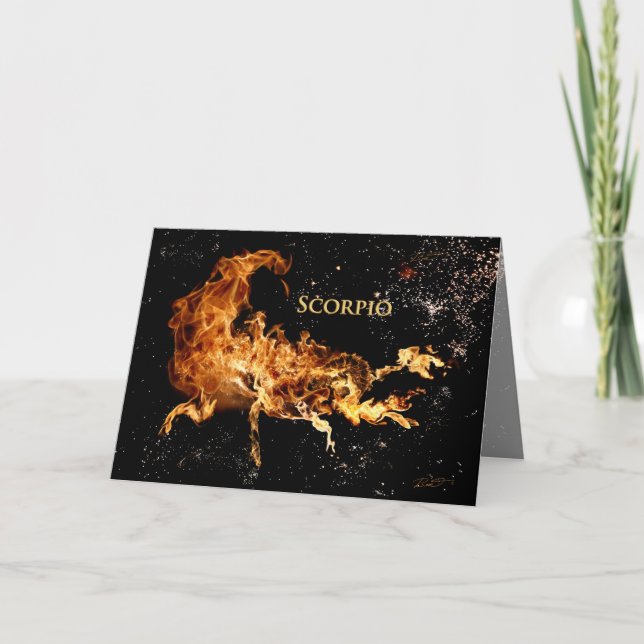 Scorpio Greeting Card - Zodiac Symbols Kort (Framsida)
