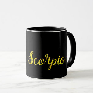 Scorpio Guld Lettering Mugg
