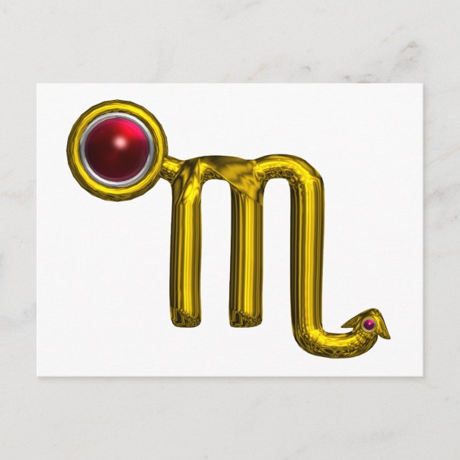 SCORPIO / GULD ZODIAC BIRTHDAY JEWEL VYKORT (Framsida)