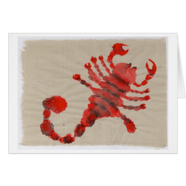 Scorpio Hälsningskort (Framsidan Horizontal)