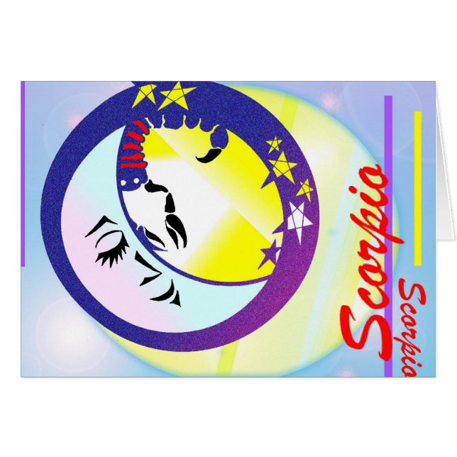 Scorpio Hälsningskort (Framsidan Horizontal)