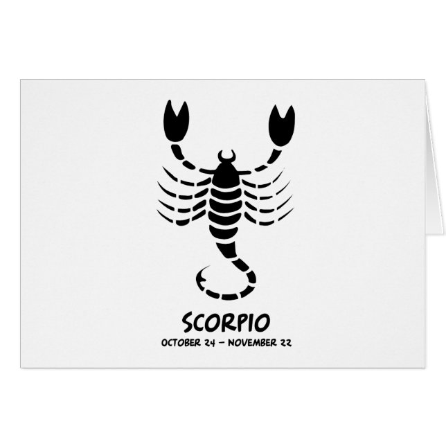 Scorpio Hälsningskort (Framsidan Horizontal)