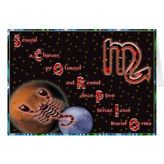 SCORPIO HÄLSNINGSKORT (Framsidan Horizontal)