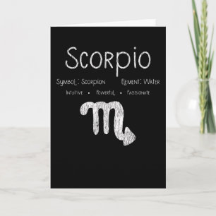 Scorpio Horoscope Astrology Stjärntecken Birthday Kort