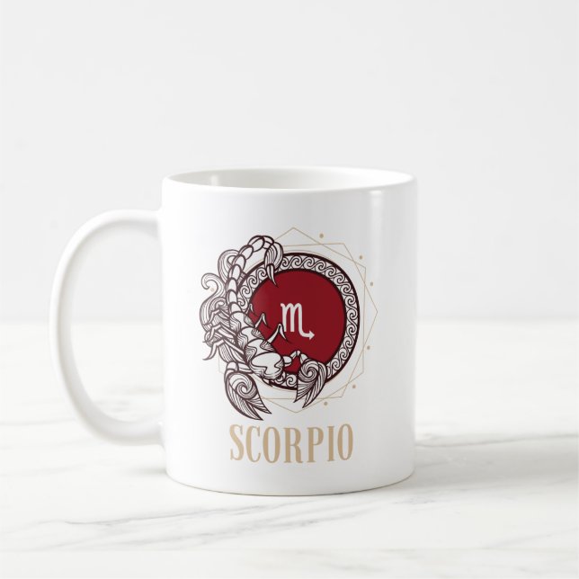 Scorpio Horoscope Birthday Gift  Kaffemugg (Vänster)