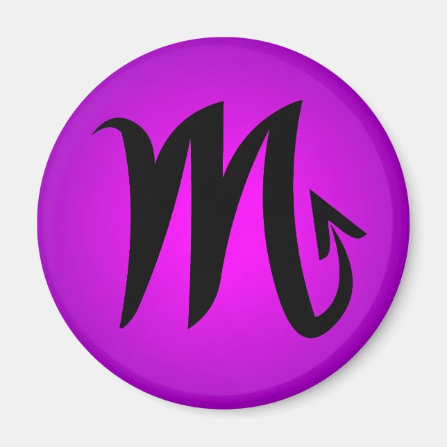 Scorpio Horoscope SigMagenta Lila Magnet (Framsidan)
