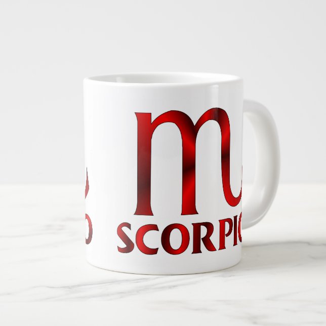 Scorpio Horoscope Symbol Jumbo Mugg (Framsida höger)