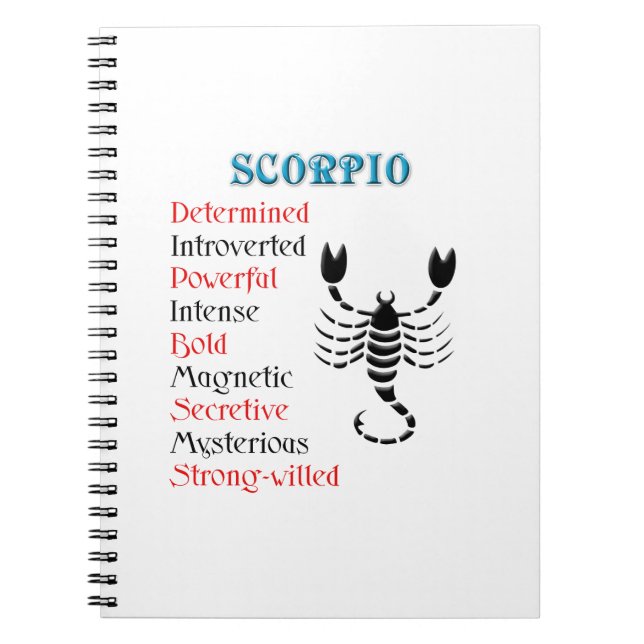 Scorpio Horoscope Zodiac-tecken Anteckningsbok (Framsidan)