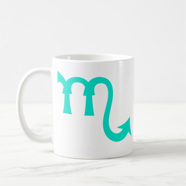 Scorpio i Teal Blue Kaffemugg (Vänster)