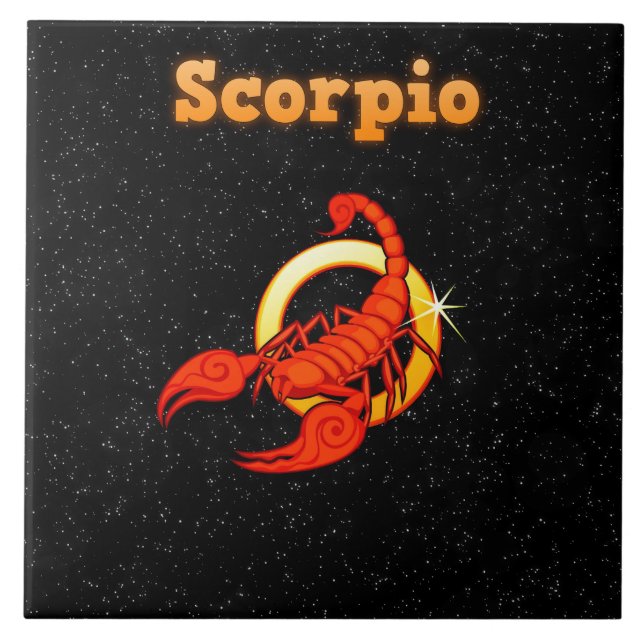 Scorpio illustration kakelplatta (Framsidan)