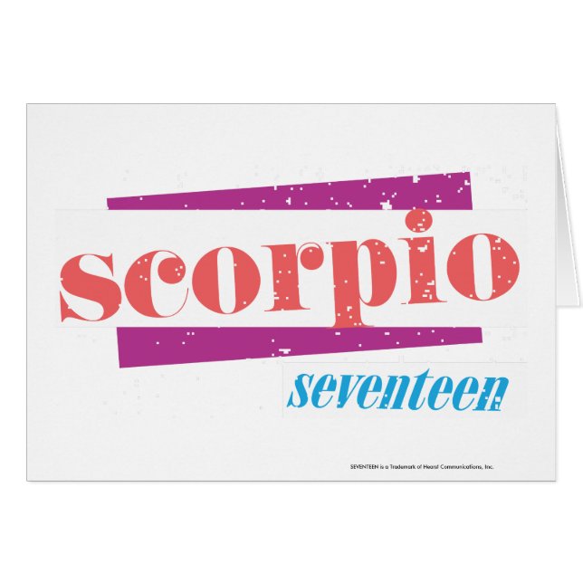 Scorpio LtPink Hälsningskort (Framsidan Horizontal)