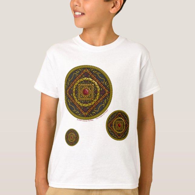Scorpio Mandala Barn och Baby Light Shirt Tee (Framsida)