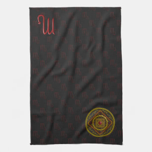 Scorpio Mandala Hand Towel Kökshandduk