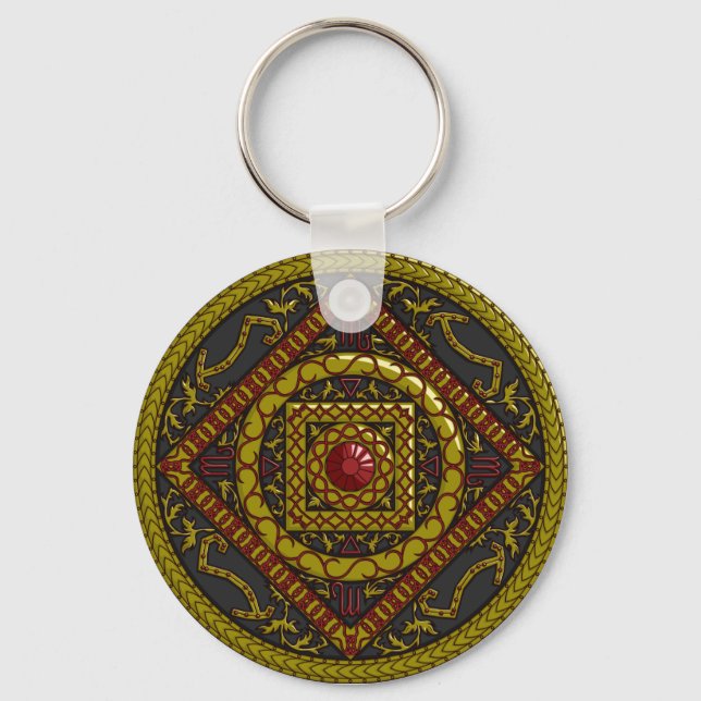 Scorpio Mandala Keychain Nyckelring (Framsida)