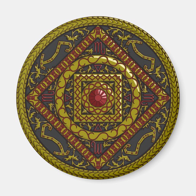 Scorpio Mandala Magnet (Framsidan)